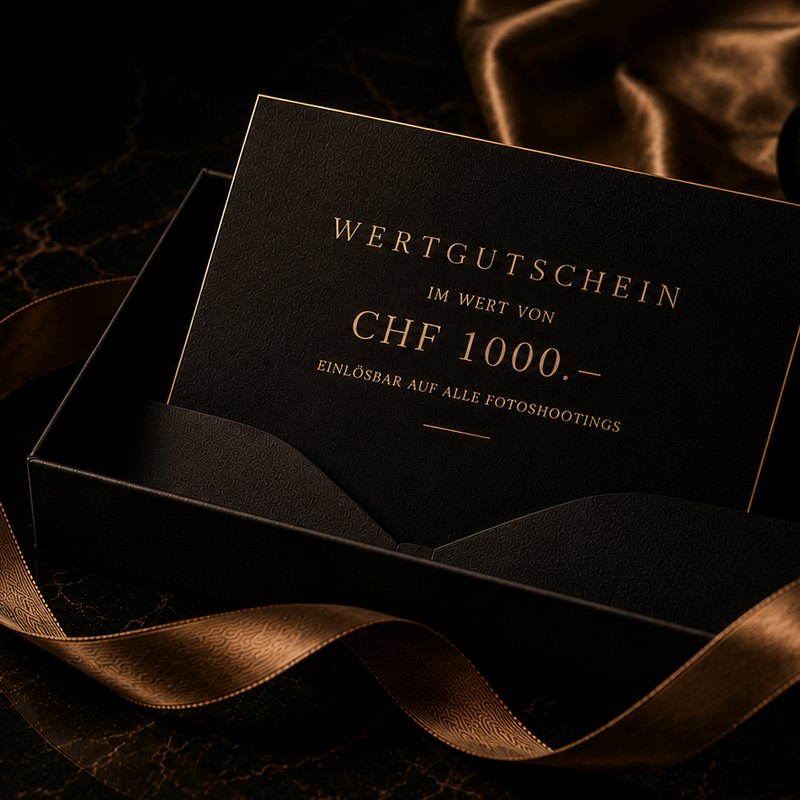 Wertgutschein CHF 1000 – Fotoshooting Snapshot.style Studio Hitzkirch Luzern