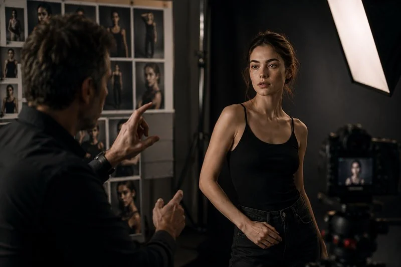 Posing- und Ausdrucks-Coaching beim Sedcard Shooting – Studio Luzern & Zürich